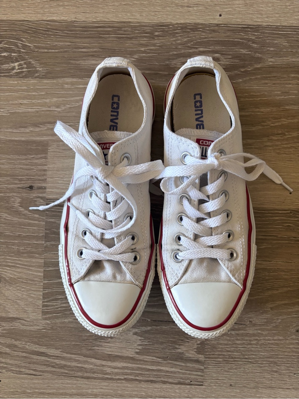 Converse White Canvas Low-Top Sneakers